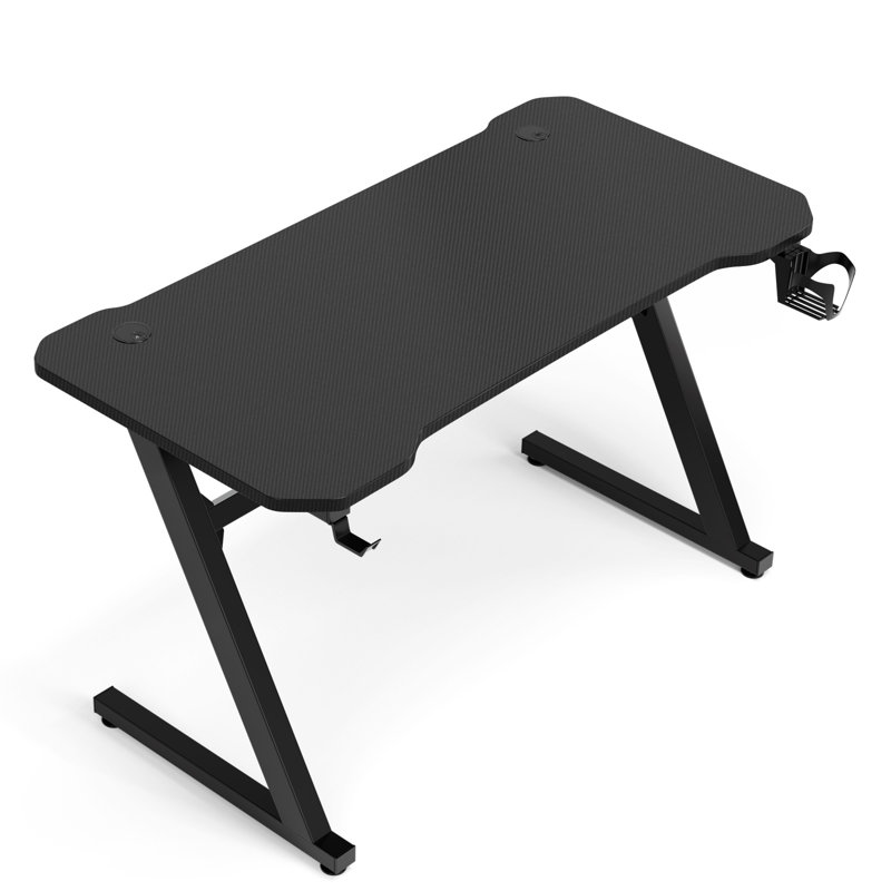 Solid Wood Steel Computer Desk