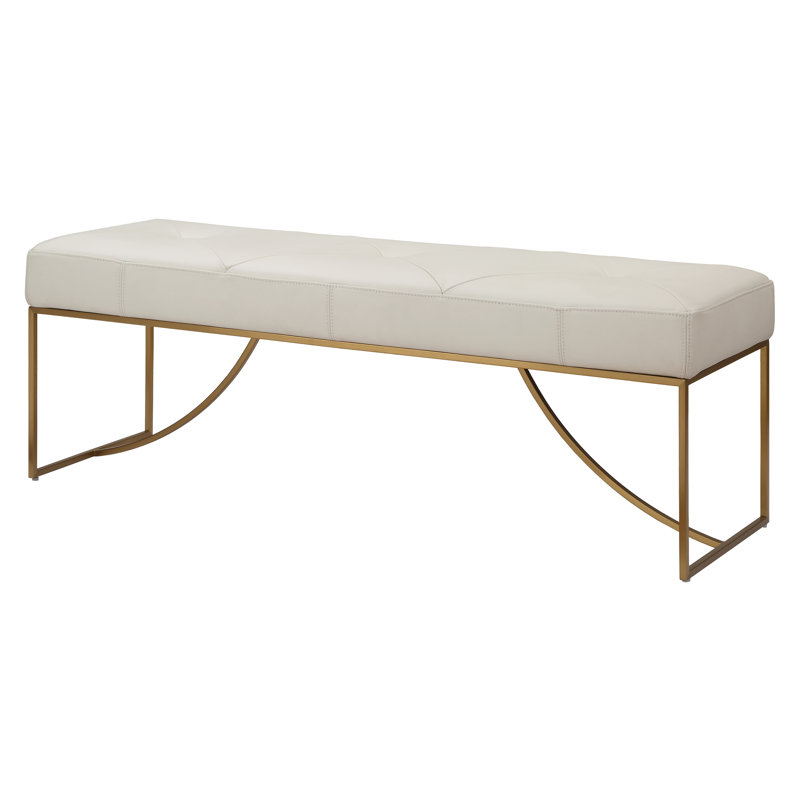 Banc en cuir Nehmia Ivory
