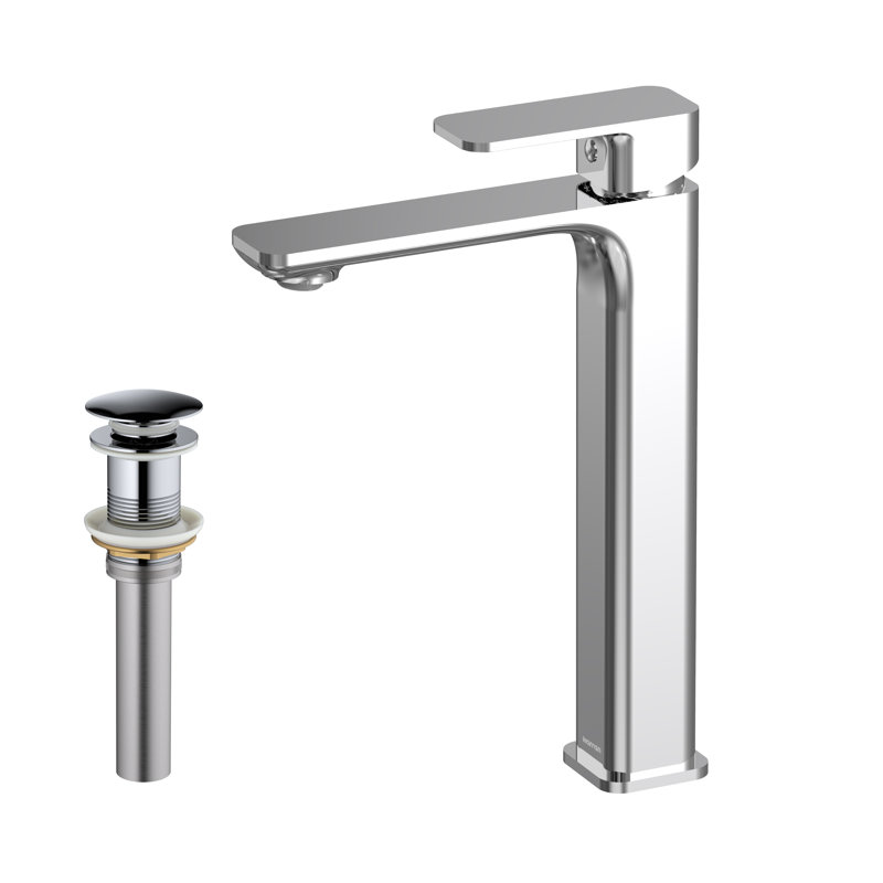 Single-handle Bathroom Faucet with Drain Assembly, Chrome
