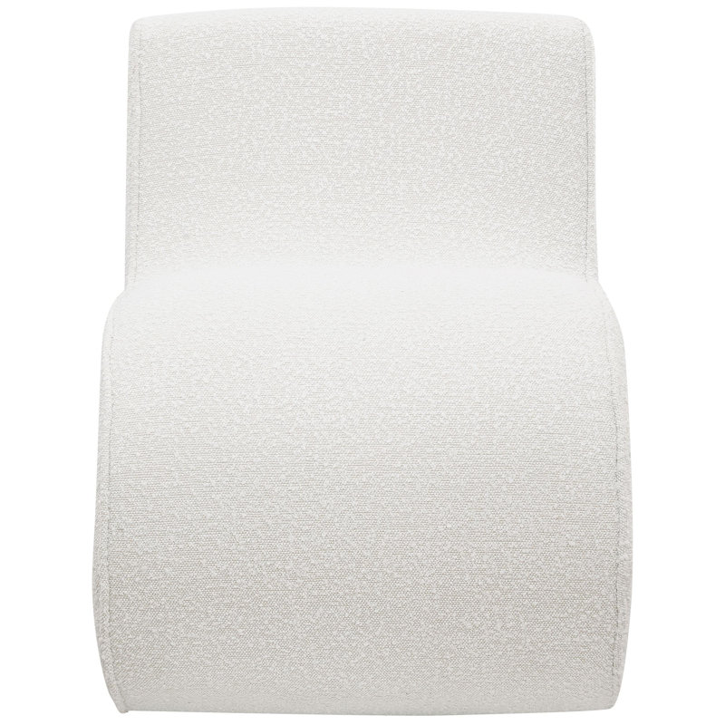 Cyndie Upholstered Accent Chair, Cream Boucle