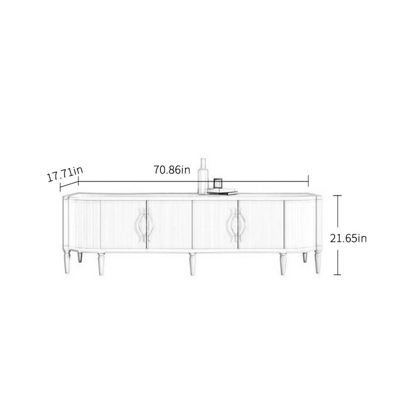 Meuble télé léger et luxueux, H 21,65 po x L 70,86 po x l 17,71 po