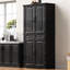 Grand garde-manger avec 3 organisateurs coulissants, 6 tablettes de porte et 2 tiroirs pour un rangement efficace et une conception élégante-1091685365