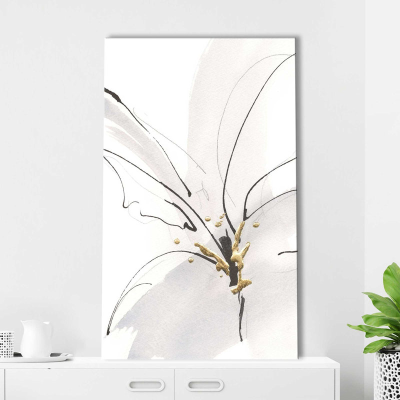 Cool Grey VII - Peinture, Toile tendue, L 18 po x H 30 po