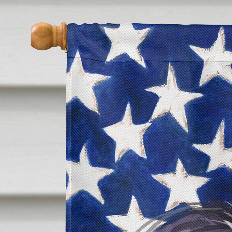 Polyester à 2 côtés 28 x 40 po drapeau maison, Épagneul japonais