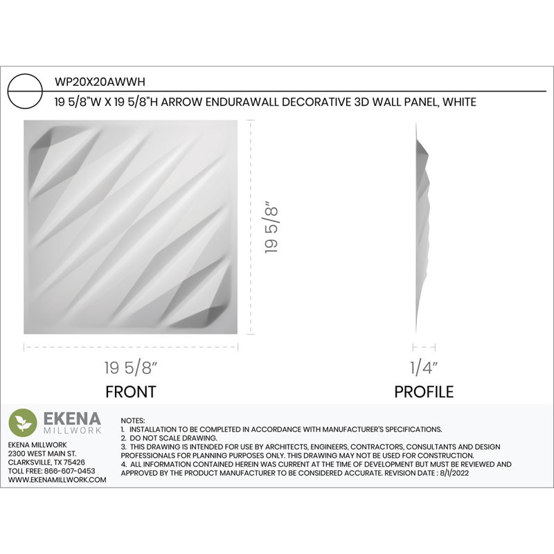 Panneau mural 3D Arrow EnduraWall