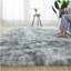 Tapis rayé à poils longs gris-1162248107