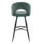 Swivel Upholstered Counter Stool with Metal Frame-1207526197
