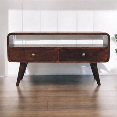Media Unit Solid Wood 47cm H Media Shelves