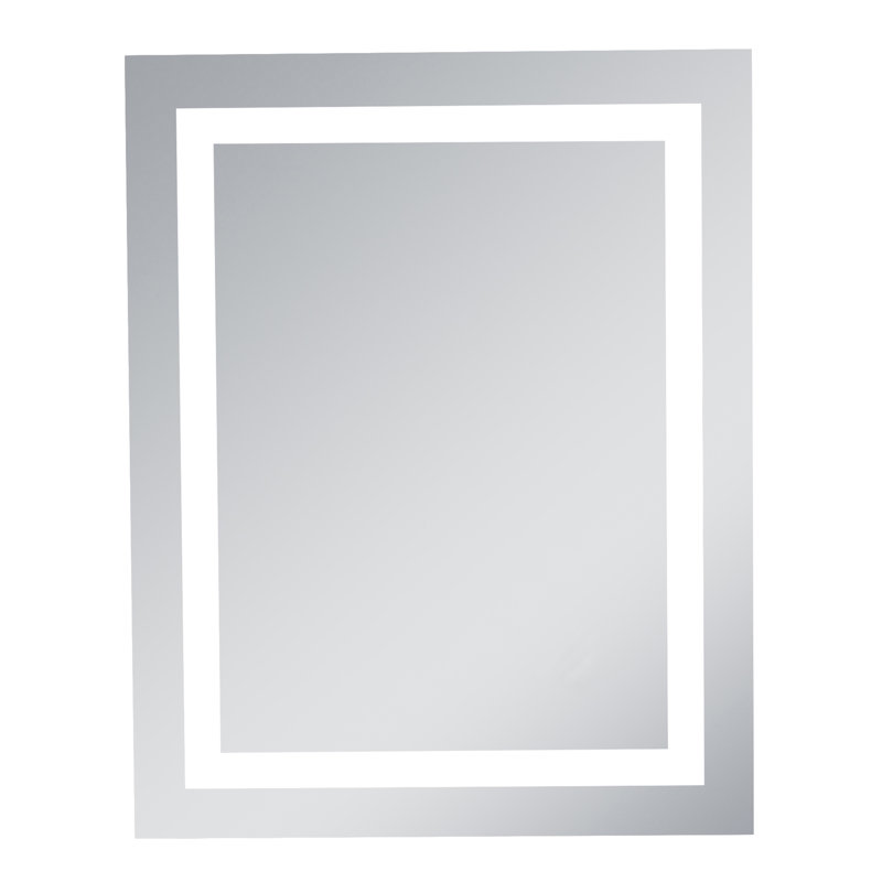 Miroir de 5000 K pour meuble-lavabo de salle de bain ou coiffeuse de style moderne et contemporain Kenno, 30 po x 24 po