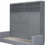 Grand lit escamotable mural avec canapé, gris-408026210