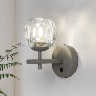 Appliques murales modernes en cristal avec cristal K9, luminaires de meuble-lavabo de luxe pour le salon, la salle de bain, le couloir, la chambre à coucher et les côtés du miroir