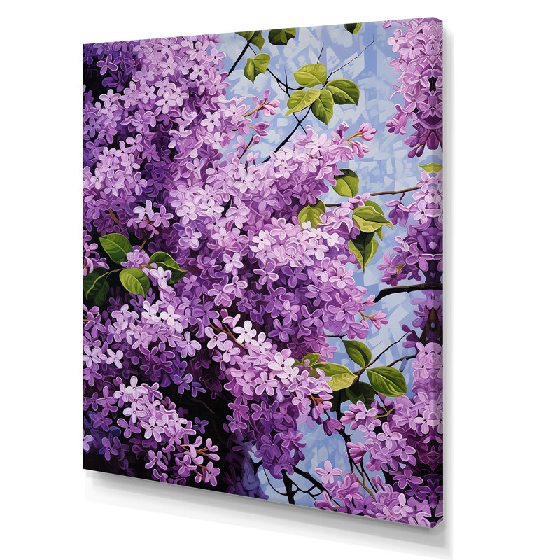 Lilas, minimalisme, rêve sur toile, H 44 po x l 34 po x P 1,5 po, Toile tendue