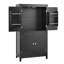 Armoire de rangement élégante pour salle de bain, unité de rangement pour salle de bain, armoire autoportante avec 4 portes, tablettes réglables, tablettes adaptables-1435020394