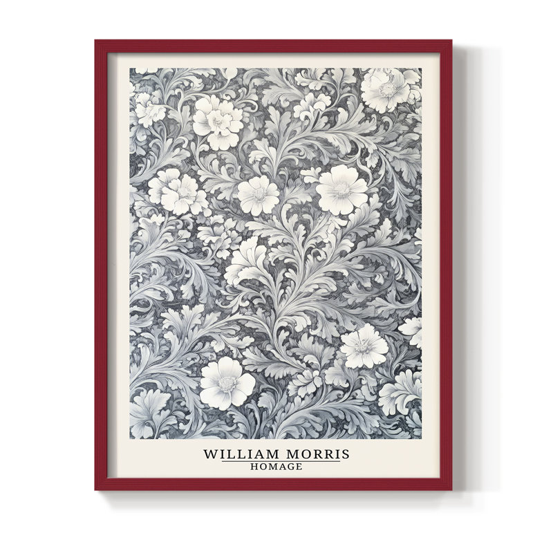 Imprimé encadré - Bois massif, 15" H x 12" W, Rouge