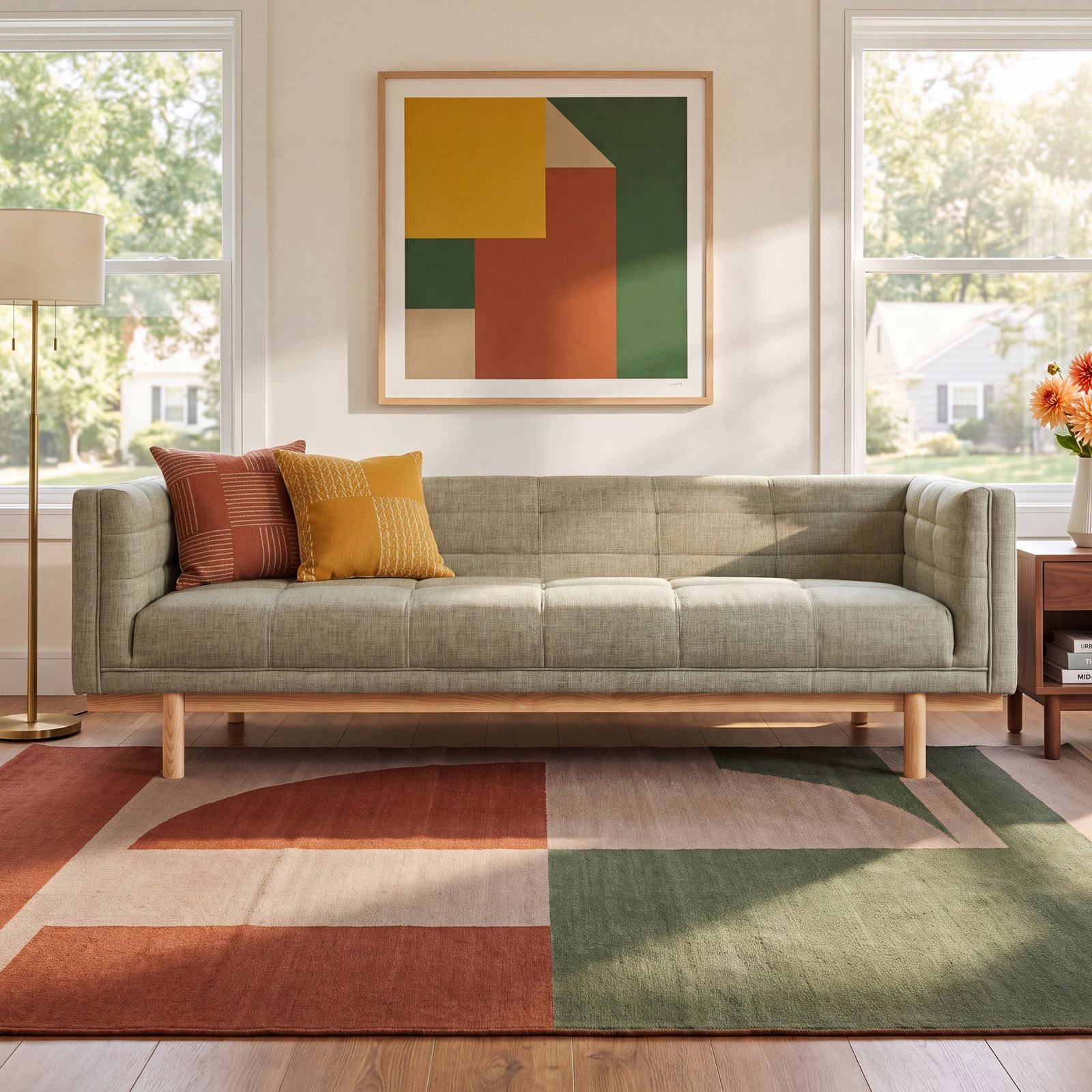 Mulholland 87" Sofa, Caledon Antler Performance Plainweave