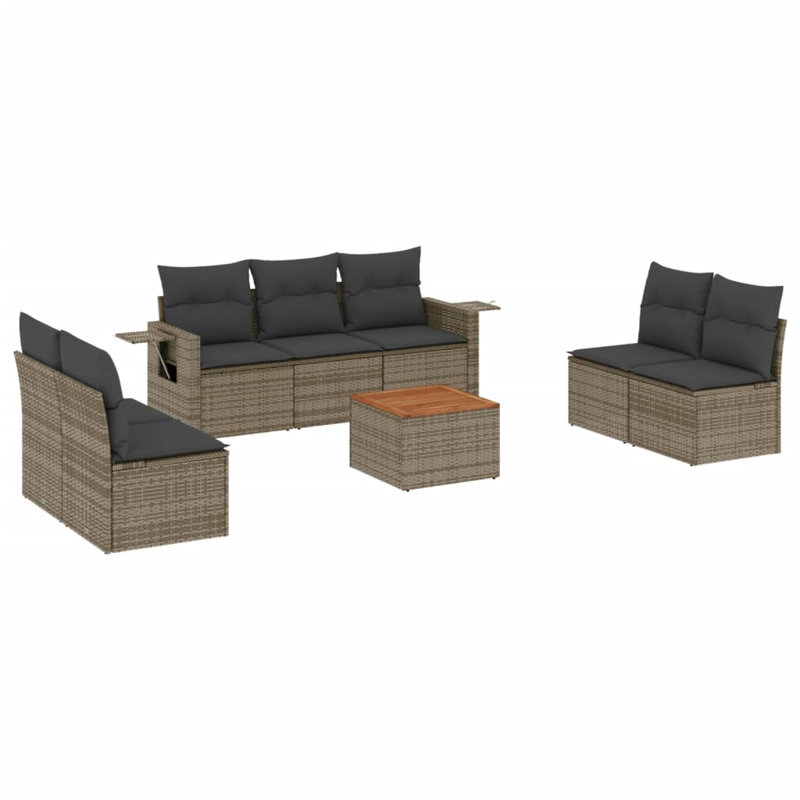 Vidaxl Garden Sofa Set Grey