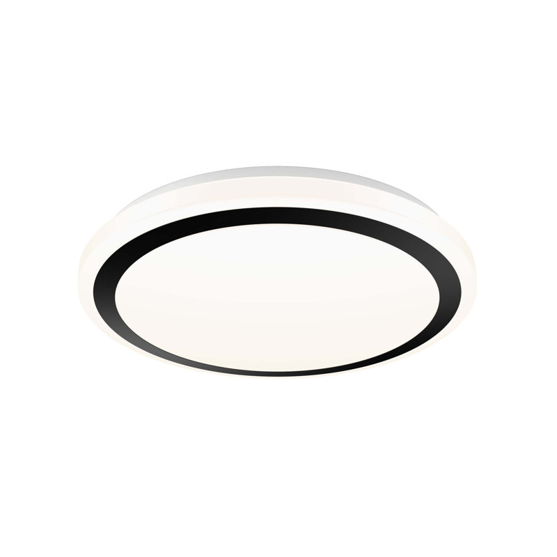 Giannamarie Glass LED Flush Mount, Black