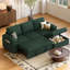 Canapé-lit d'angle en forme de L, vert-1132305823