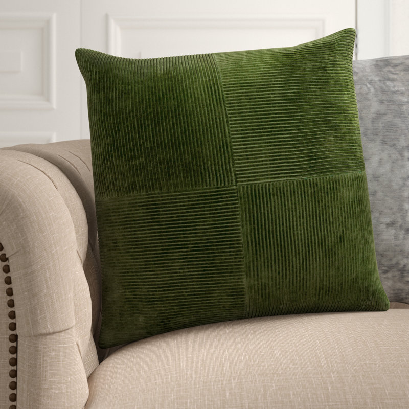 Selma Down Reversible Throw Pillow, 22" x 22", Olive