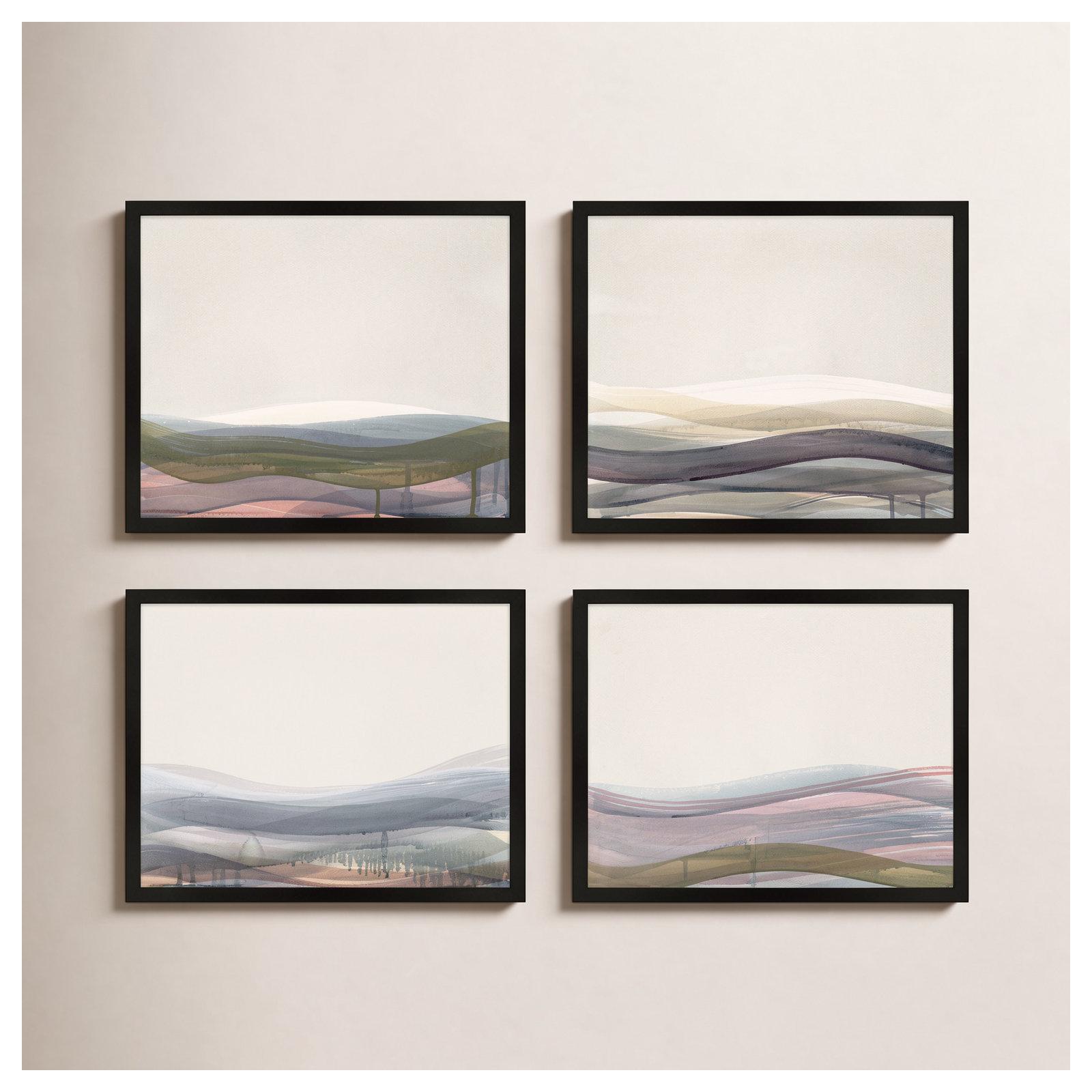 Lalita Preliminary" by Beth James - Framed Wall Art, Black Framed, 38" W x 30" H
