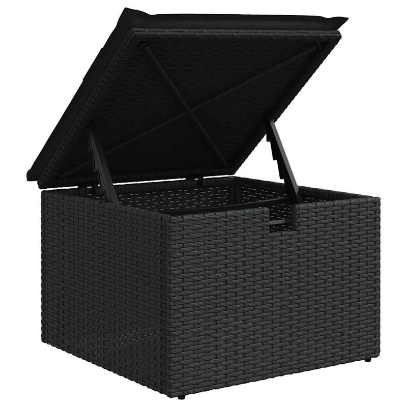 Ensemble de canapé de jardin Vidaxl noir et blanc