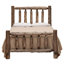 Fireside Lodge Cedar Log Traditional Bed - Cal King - Weathered-1079435121
