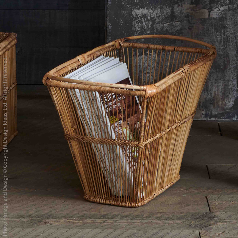 Irawaddy Wicker Open Waste Basket - 1 Gallons