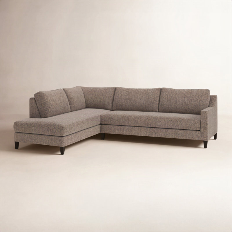 Baker 2-PC Upholstered Sectional, Zuma Navy, Left Hand Facing