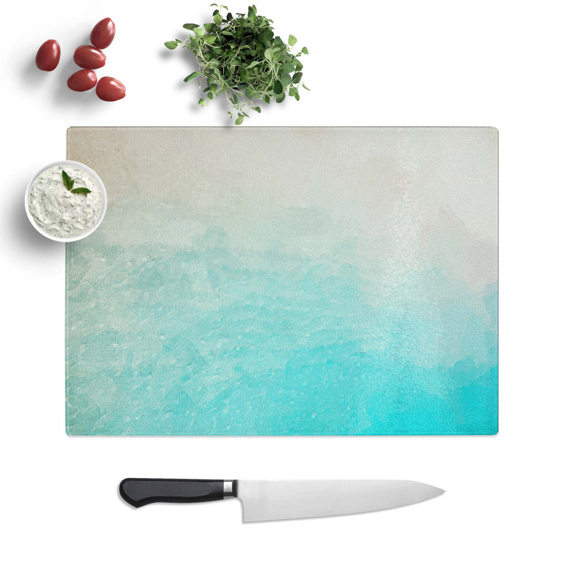 Tempered Glass The Maldives in Abstract Chopping Board, 28.5 cm W x 20 cm L