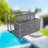 Outdoor Patio Poolside Float Storage,Box, PE Rattan Outdoor Pool Caddy with Rolling Wheels for Floaties, Patio, Pool, Beach
