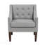 Chaise d'appoint - Tissu d'ameublement gris capitonné-130124804