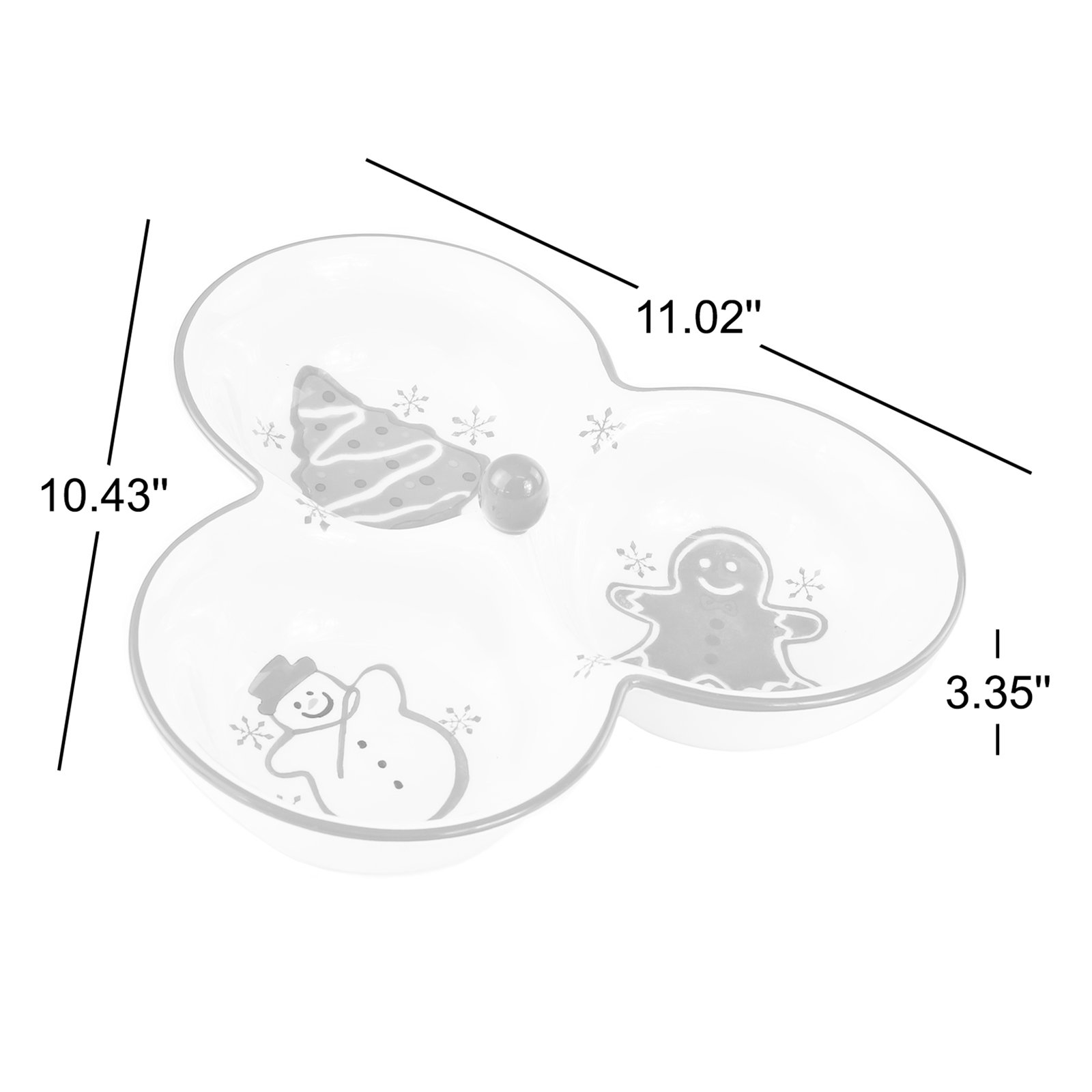 Winterfest Divided Serving Dish
