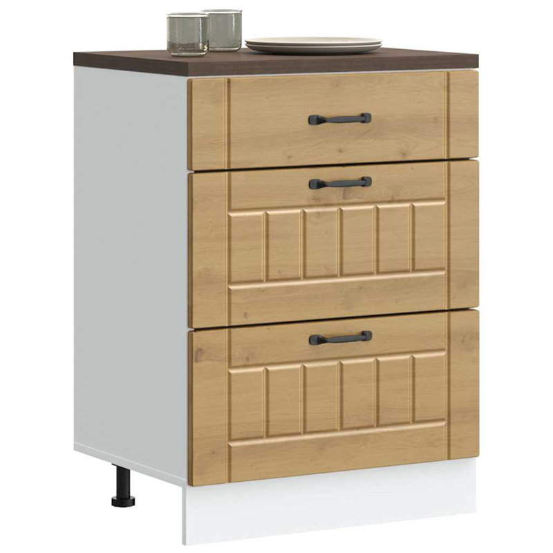 Atsabe Standard Base Cabinet, Artisan Oak, 81.5cm H x 60cm W x 46cm D