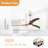 AuraVista 52'' 3 - Blade Modern Ceiling Fan with Remote Control and Light Kit-101559929