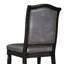 Ensemble de 2 chaises de salle à manger avec tissu en polyester gris foncé Parson, noir sablé-109402905-109402903