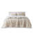 Catalina Botanical Linen Jacquard 100% Cotton Gauze 3-Piece Full/Queen Quilt Set-128759839-128759837