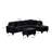 Gossett Sectional Black