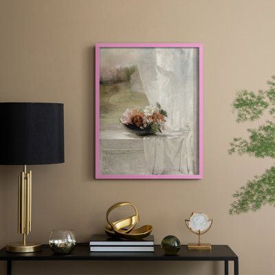 Vintage Floral Print CCCIX Framed Print - Solid Wood