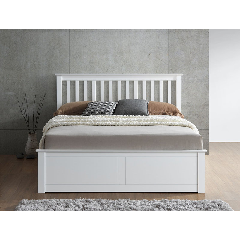 Dierker Ottoman Bed, White, Small Double (4')