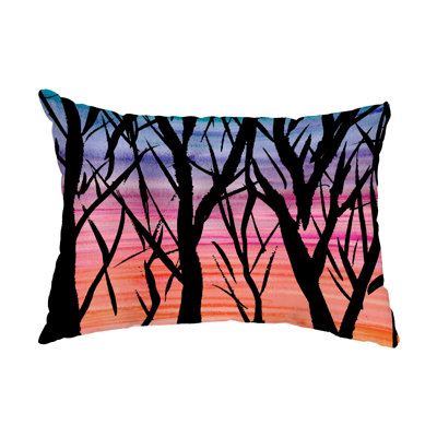 E By Design Sunset Rectangular Lumbar Pillow In Orange