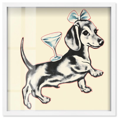 Décoration murale mignonne Martini Pup II par Art Remedy