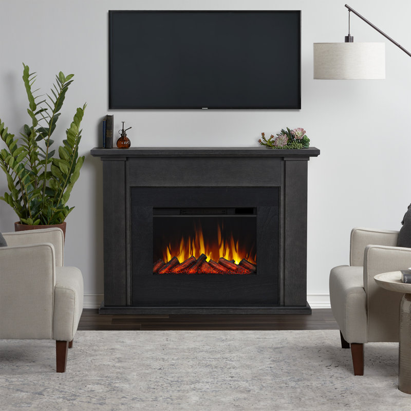 Tejon 52" Slim Electric Fireplace by Real Flame, Gray