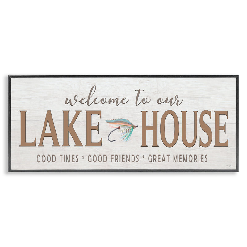 Giclée encadrée, "Lake House", par Seven Trees Design, H 13 po x l 30 po, Giclée encadrée noir minuit