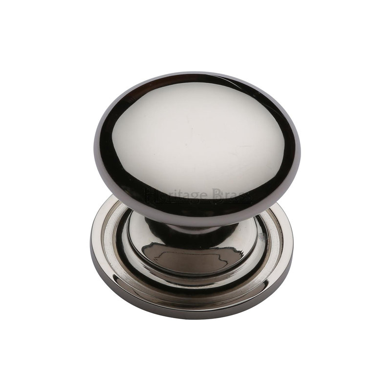 Heritage Brass Heritage Cabinet Knob Round Design, 2.8cm H x 3.2cm W x 3.2cm D, Polished Nickel