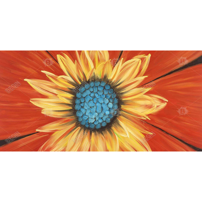 Flower middle - 15.75"x31.50" Desk mat