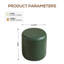30cm Small Round Faux Leather Upholstered Ottoman-1061551667