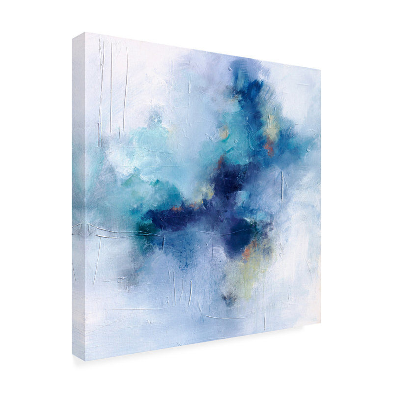 Art sur toile Karen Hale Blue Fusion 3, H 35 po x l 35 po x P 2 po