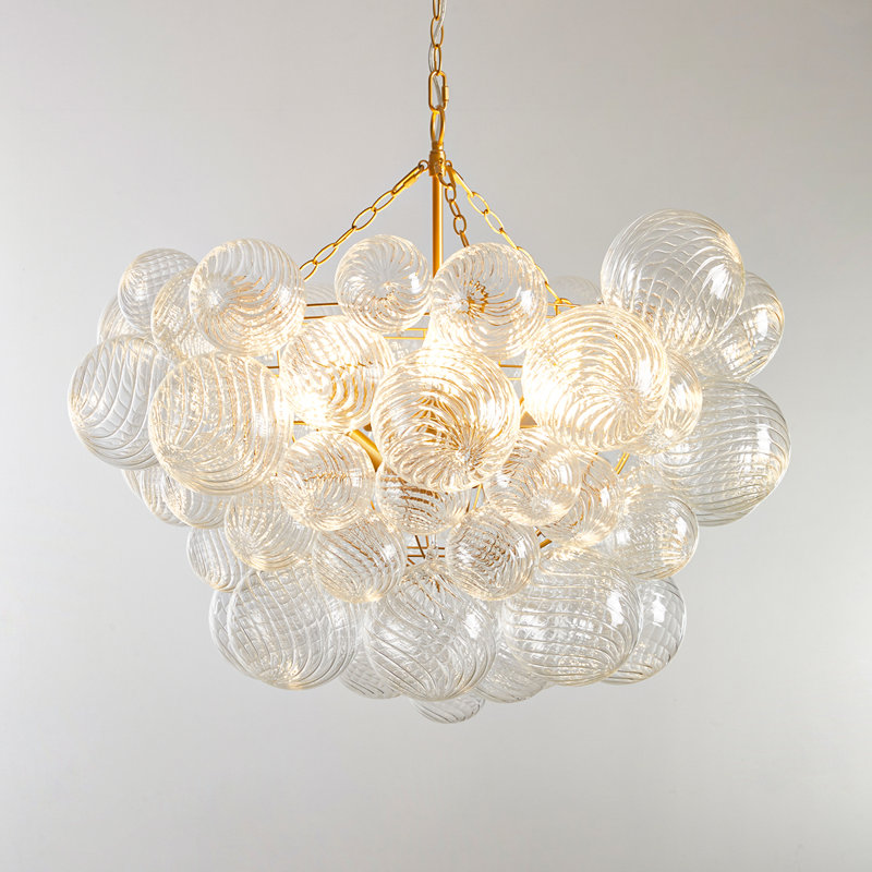 Lustre en verre 6 lumières Yavette