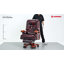 Fauteuil de bureau Kinnls Evan Massage avec repose-pieds, fauteuil de direction en cuir véritable entièrement inclinable avec main courante en bois massif, angle de dossier inclinable réglable (café)-85036375