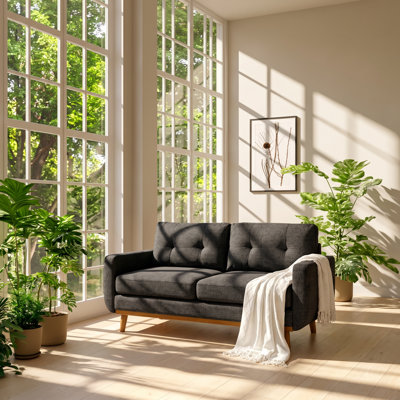Canapé rembourré en polyester capitonné l 29,9 po x P 67,7 po x H 34,6 po Engage
